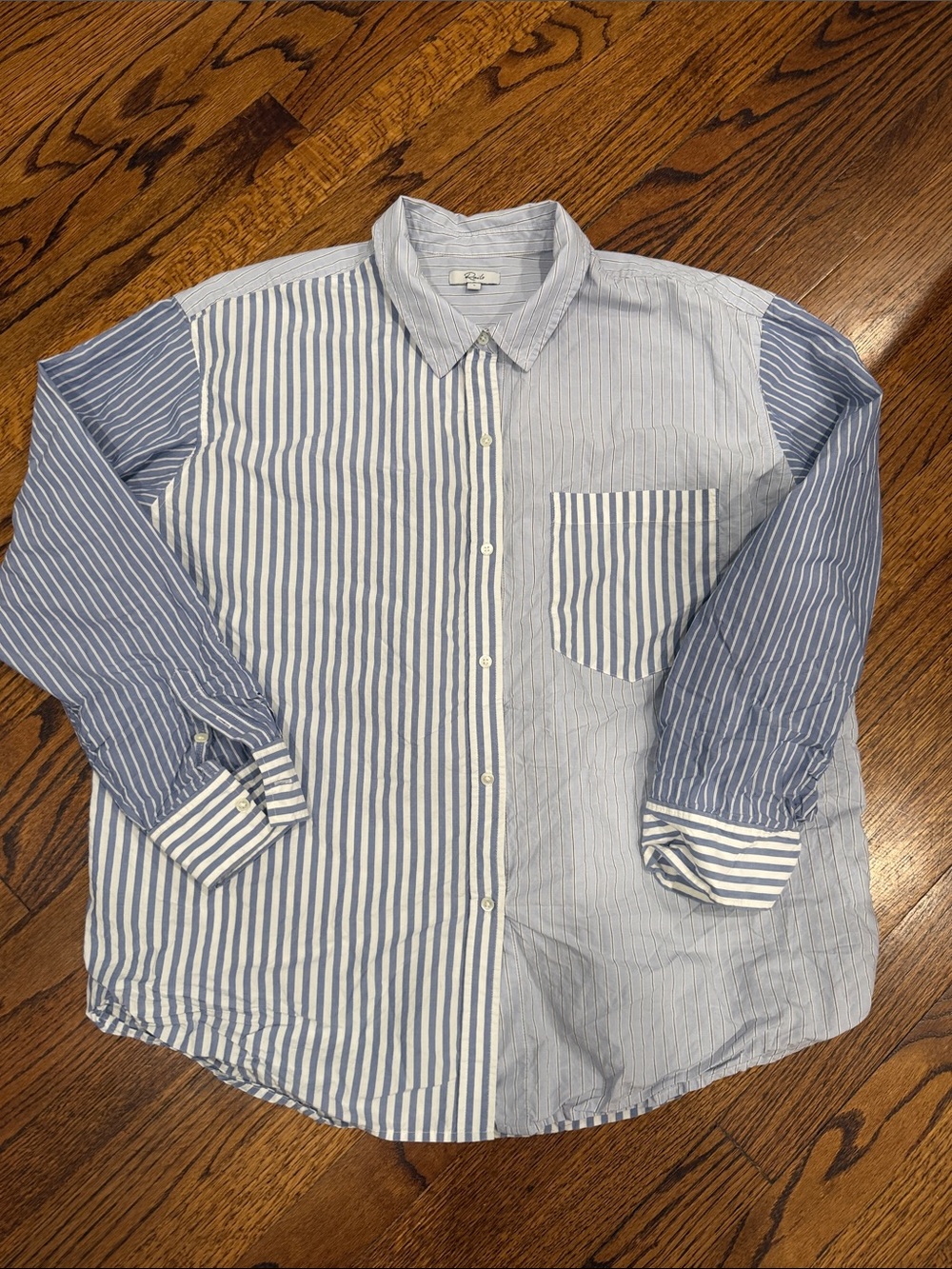 Rails Mixed Blue & White Striped Button-Down Shirt